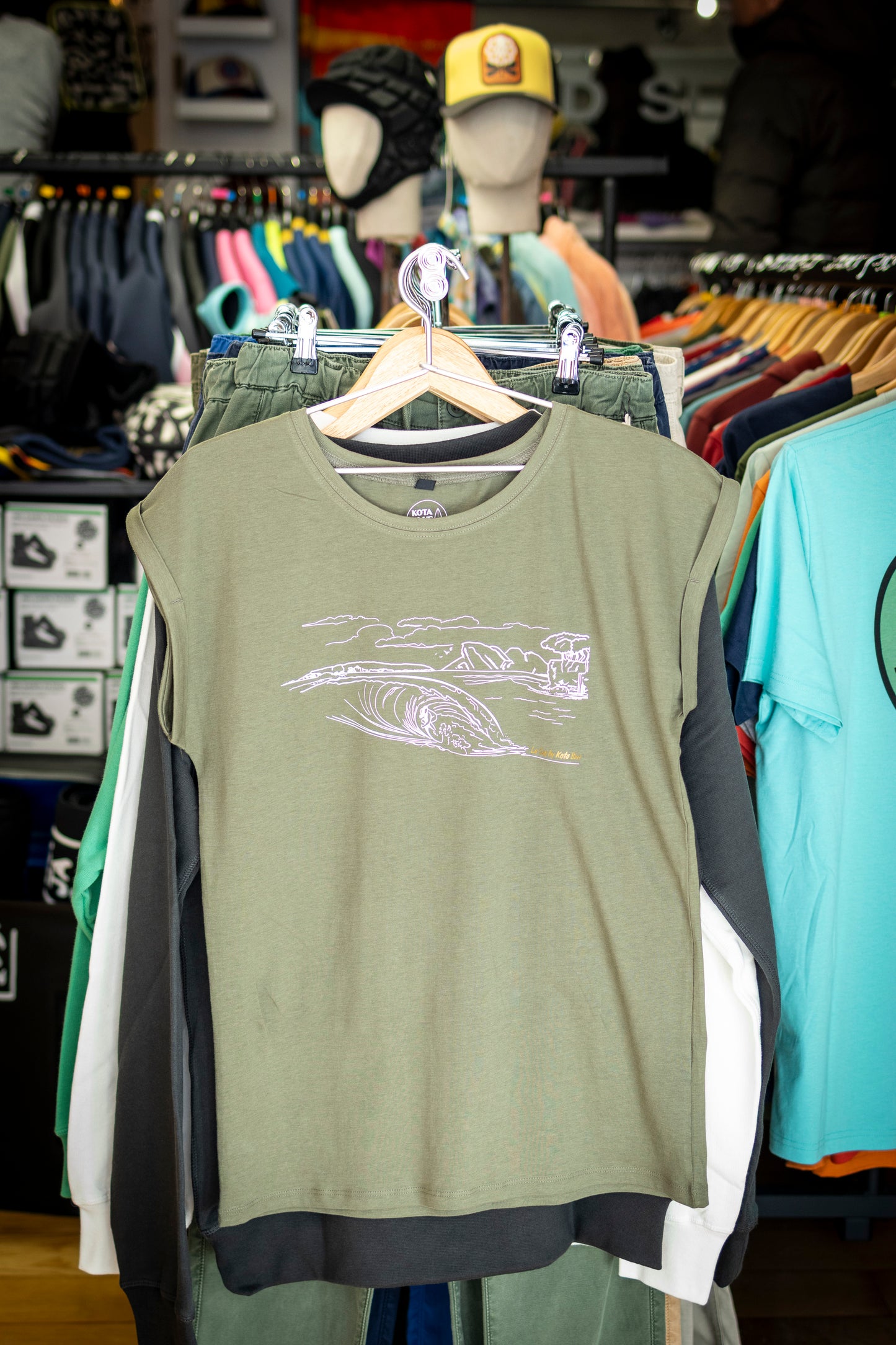 T-shirt Cap Saint Louis Vert Kaki - Femme