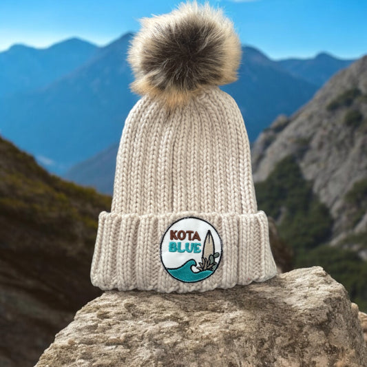 Bonnets Sand Oatmeal pompon