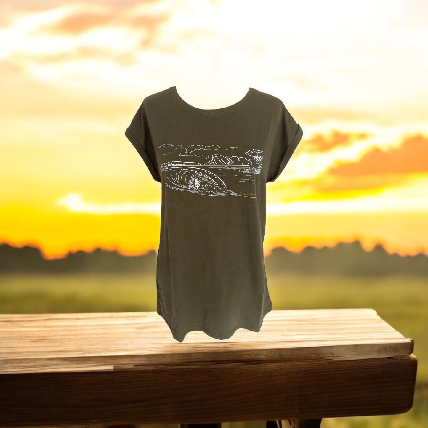 T-shirt Cap Saint Louis Vert Kaki - Femme