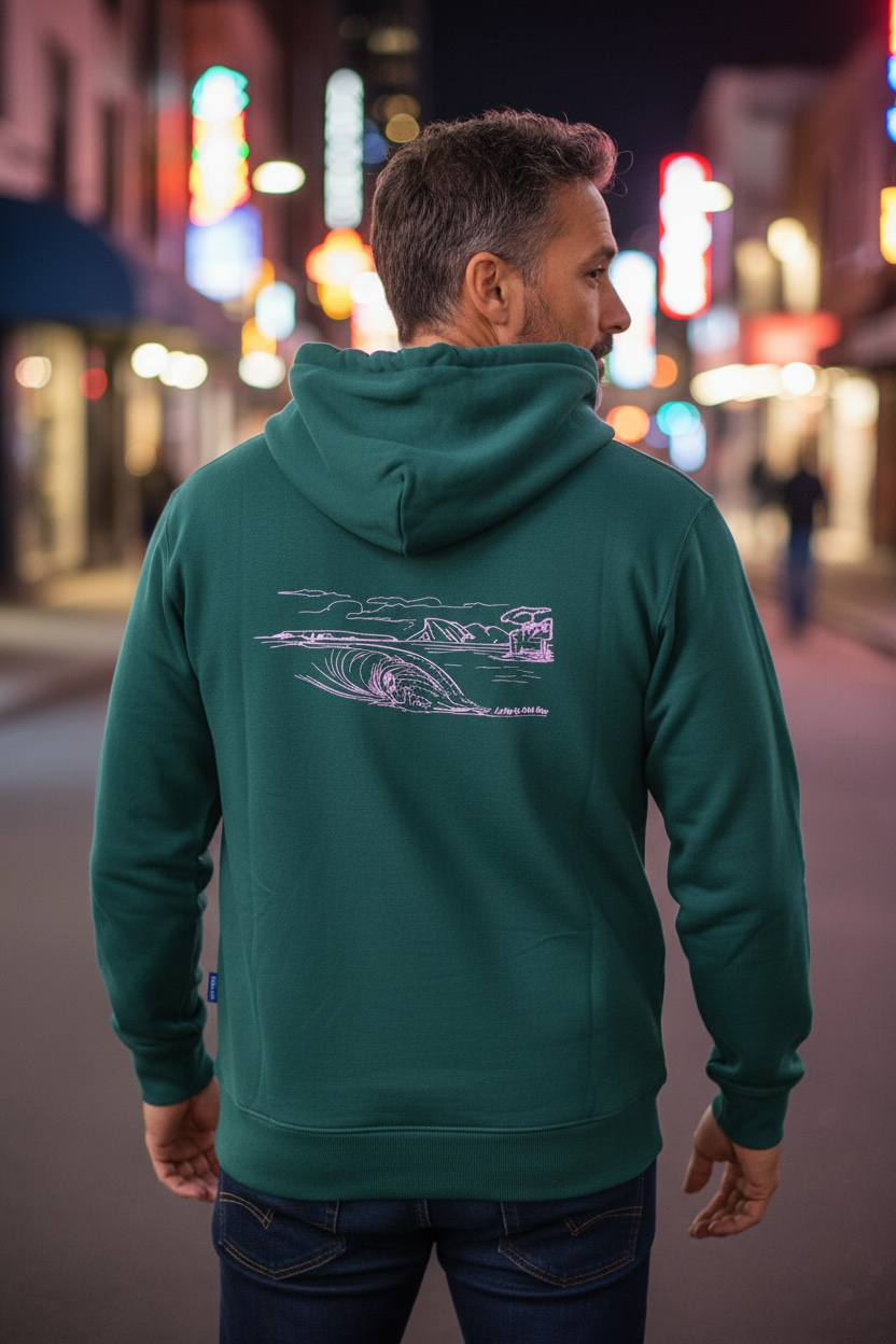 Sweat vert à capuche du Cap Saint Louis