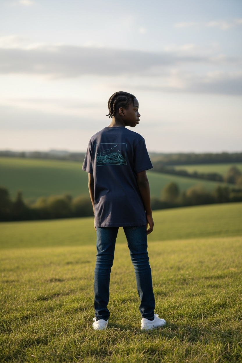 T-shirt Enfant couleur denim unisexe