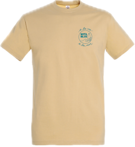 T-shirt sand avec la vague de Carro en turquoise