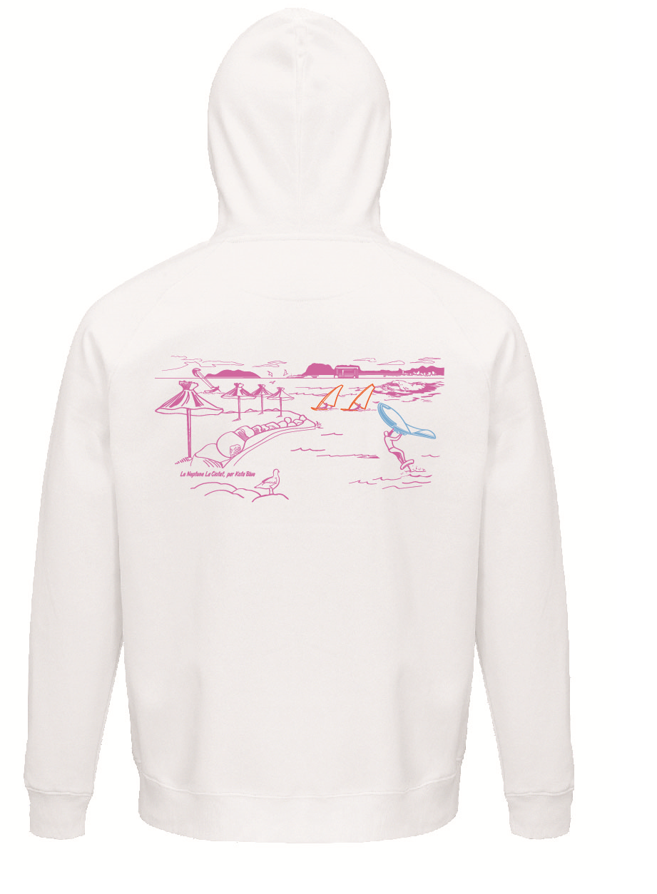 Sweat blanc unisexe Du Neptune Club