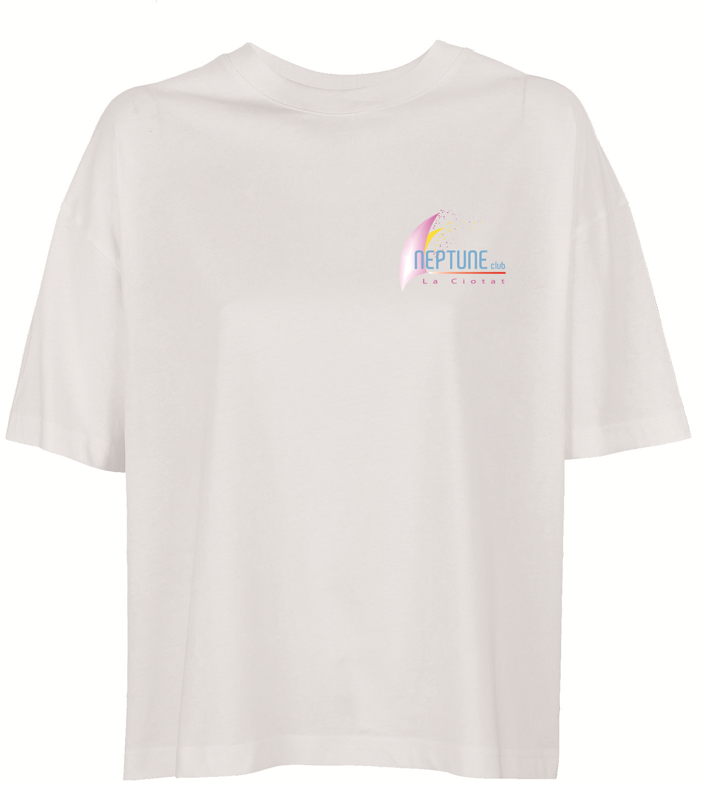 T-shirt Femme Ample Blanc, Spot du Neptune Club de La Ciotat