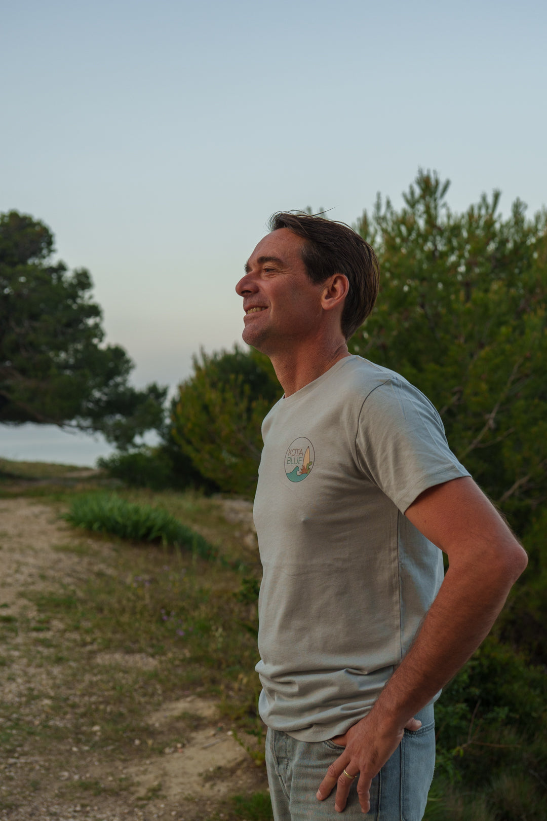 T-shirt Homme coton bio à manches courtes gris