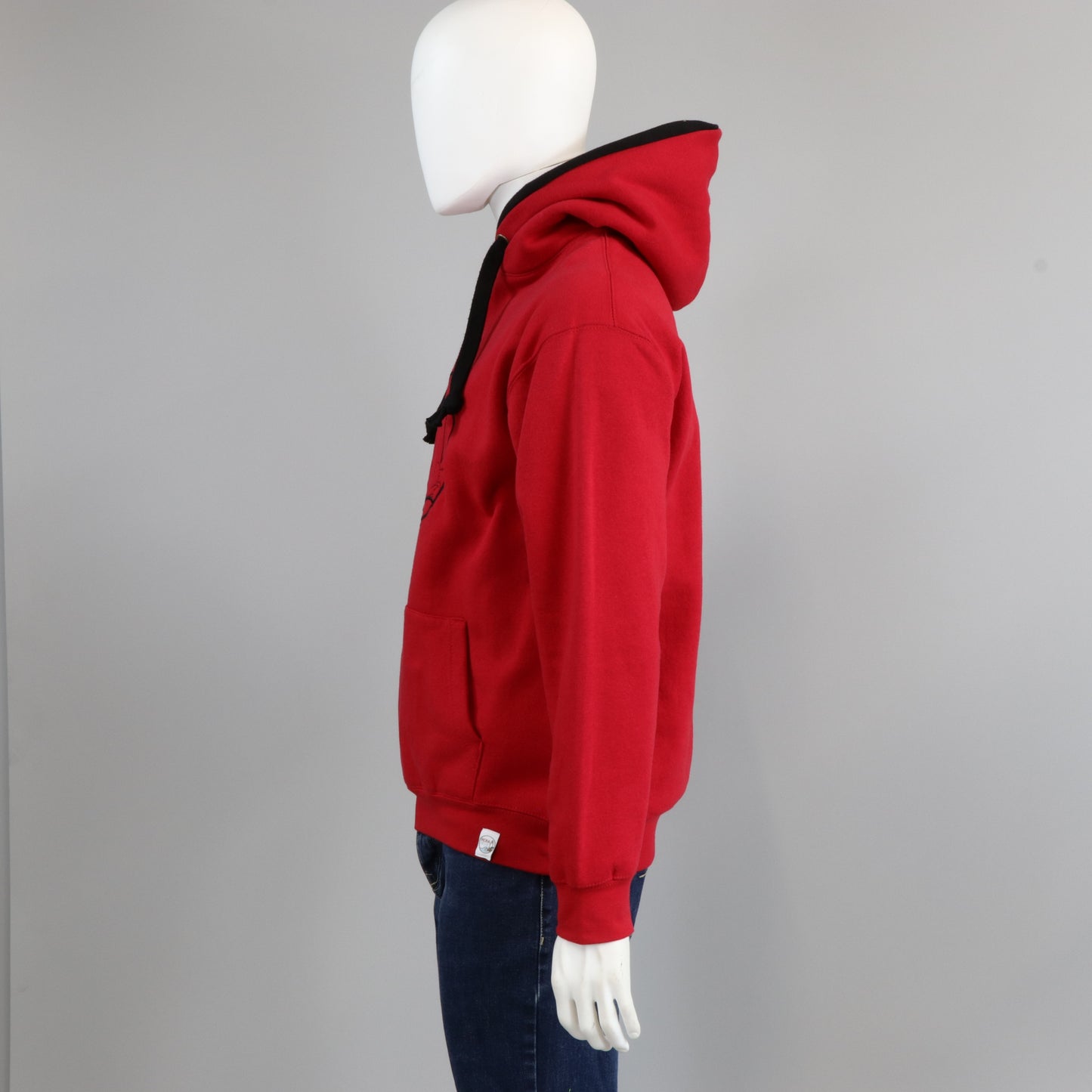 Sweat rouge et noir unisexe