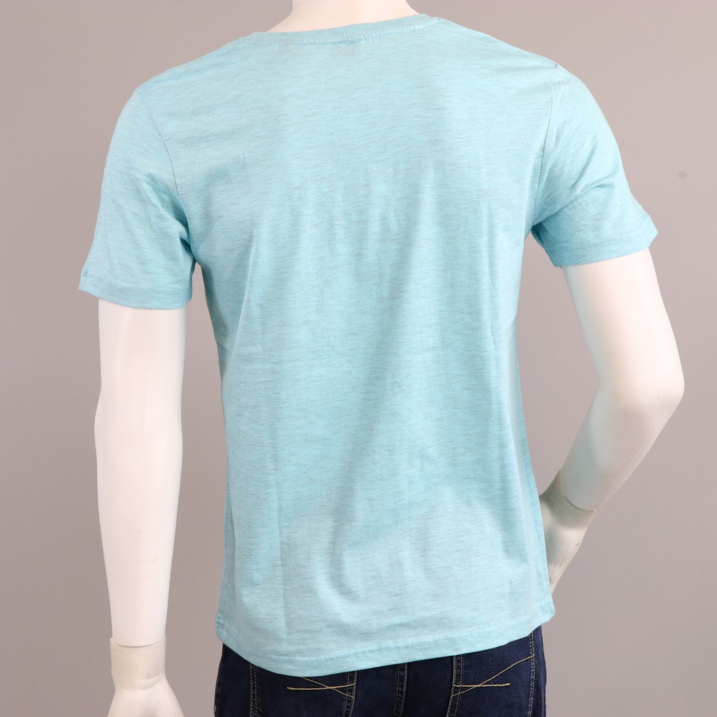 T-shirt bleu océan avec la vague de Carro en noir