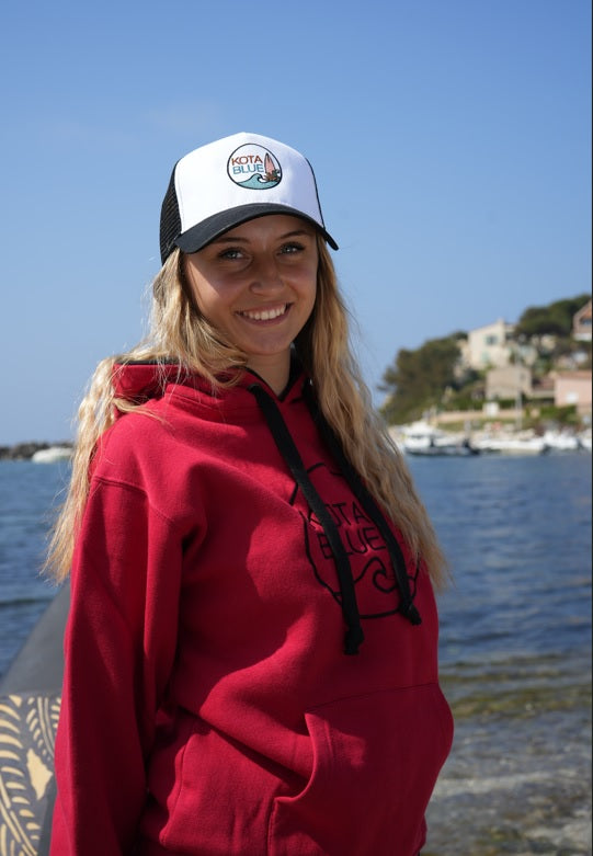 Sweat rouge et noir unisexe