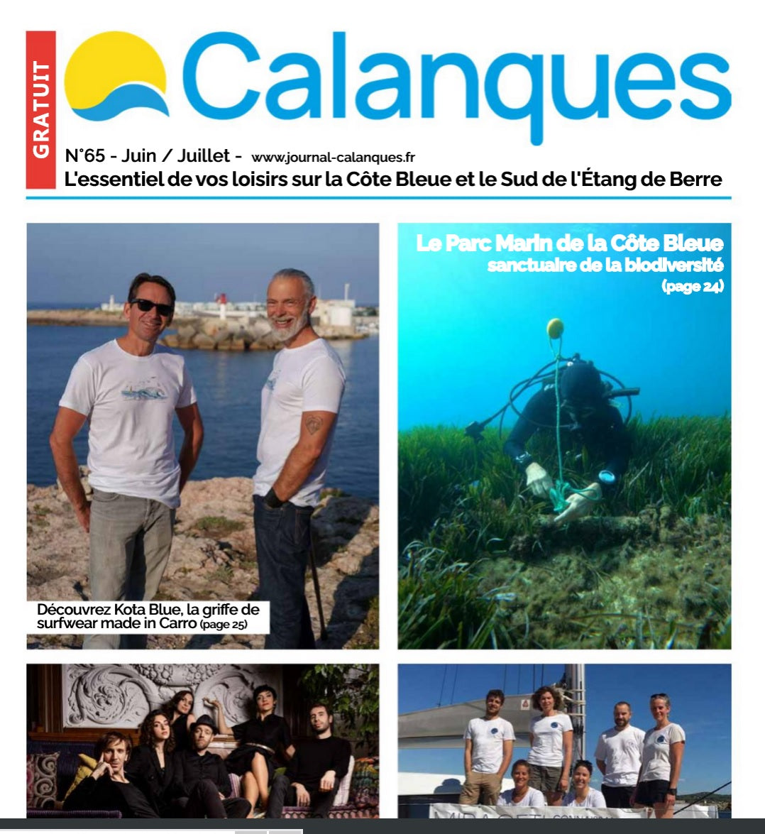 Kota Blue à la Une du journal des Calanques