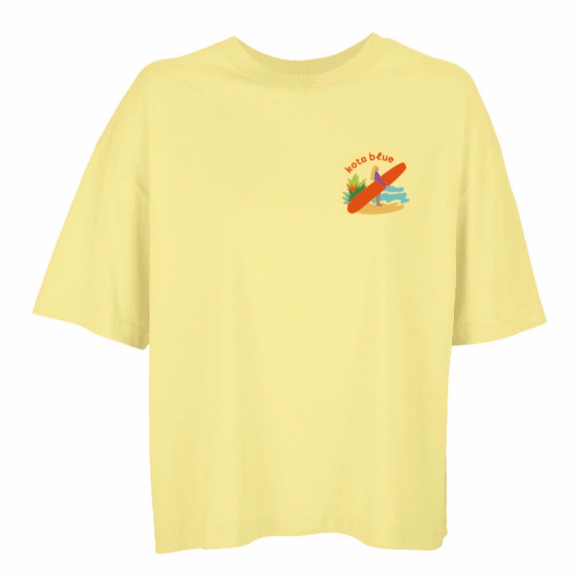 T-shirt Les Lecques, femme, coupe ample, couleur jaune clair