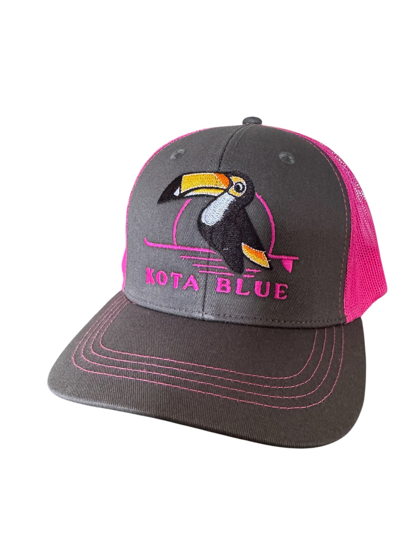 Casquette Retro Trucker grise/fuchsia