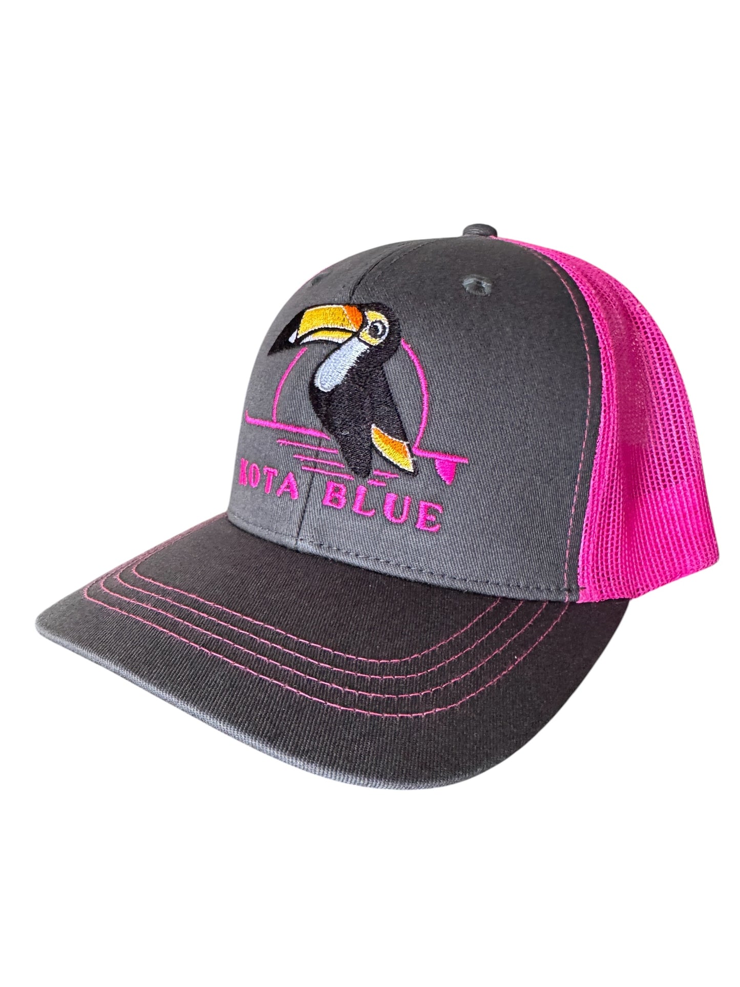 Casquette Retro Trucker grise/fuchsia