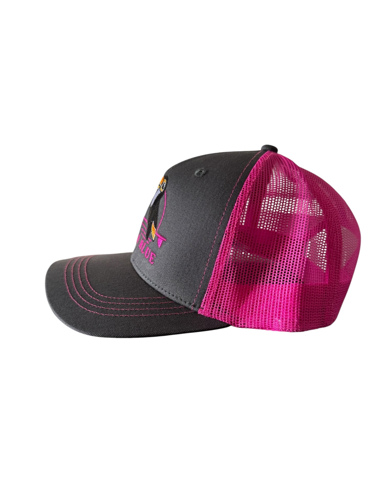 Casquette Retro Trucker grise/fuchsia