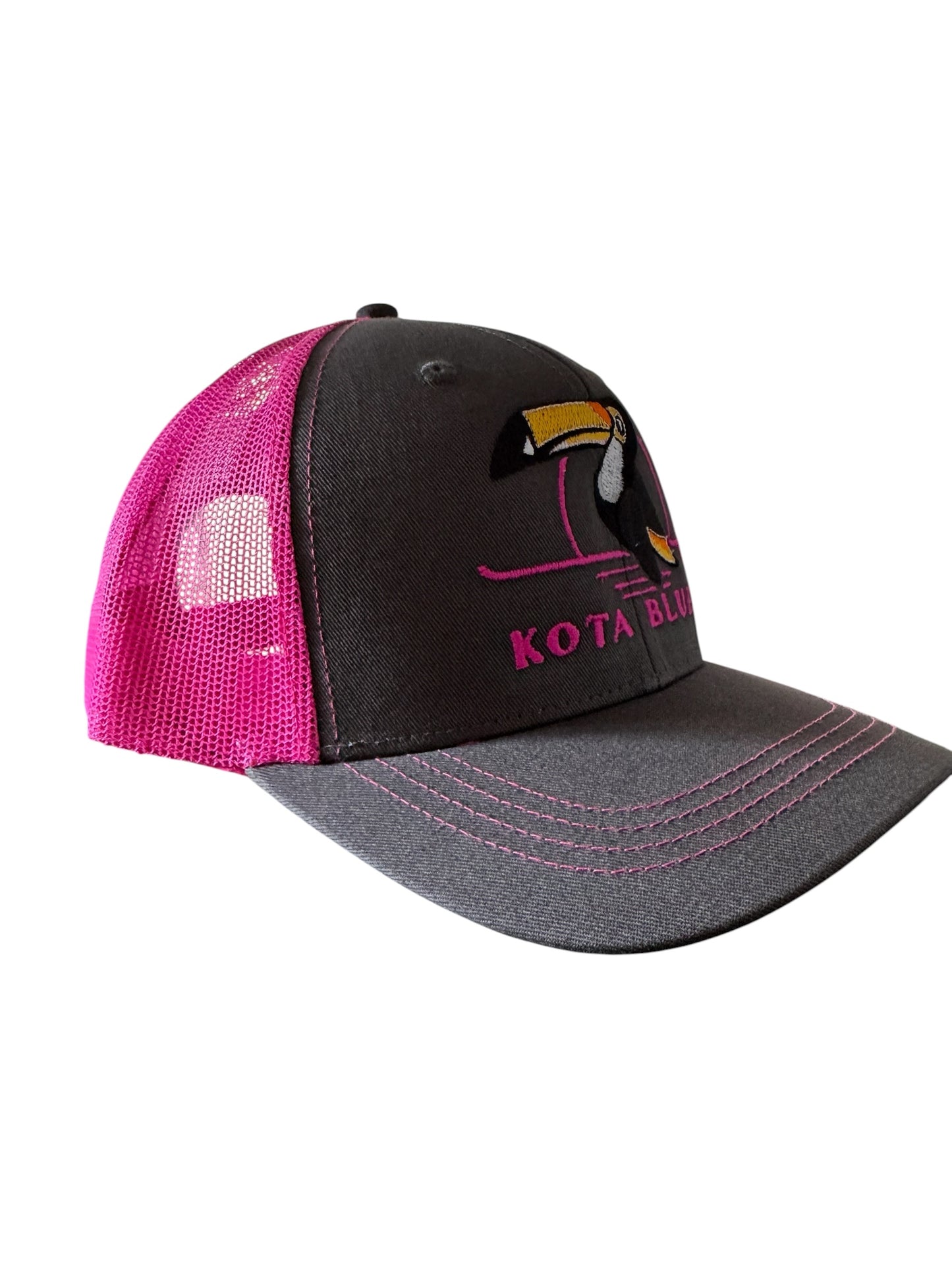 Casquette Retro Trucker grise/fuchsia