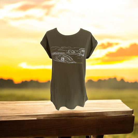 T-shirt Cap Saint Louis  Vert Kaki - Femme