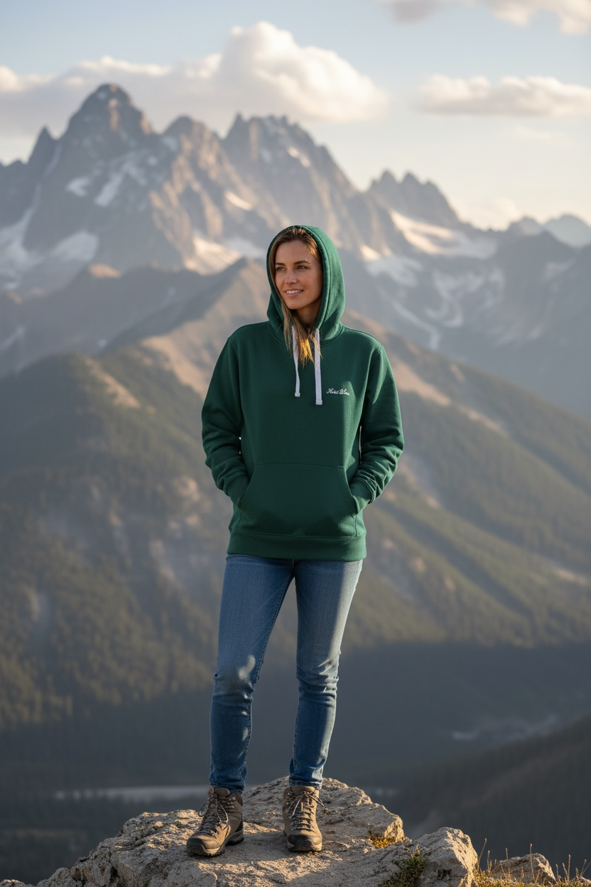 Sweat vert à capuche du Cap Saint Louis