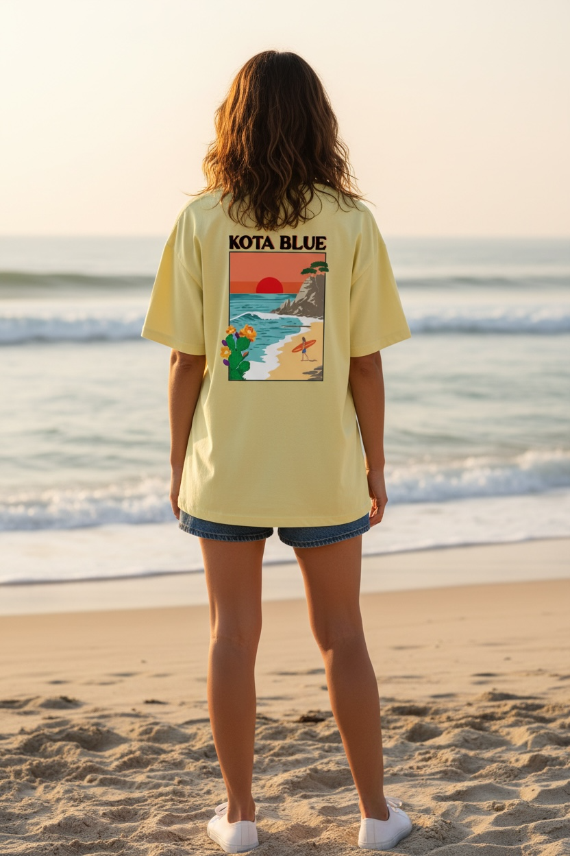 T-shirt Tamaris, jaune clair, ample Femme