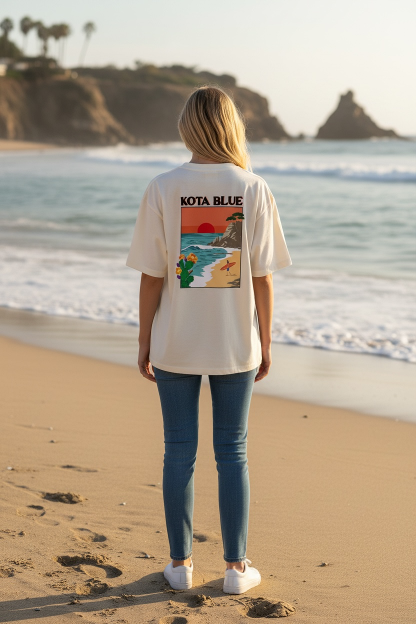 T-shirt Tamaris, crème, ample Femme