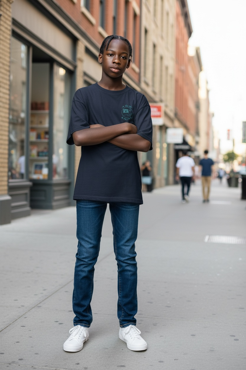 T-shirt Enfant couleur denim unisexe