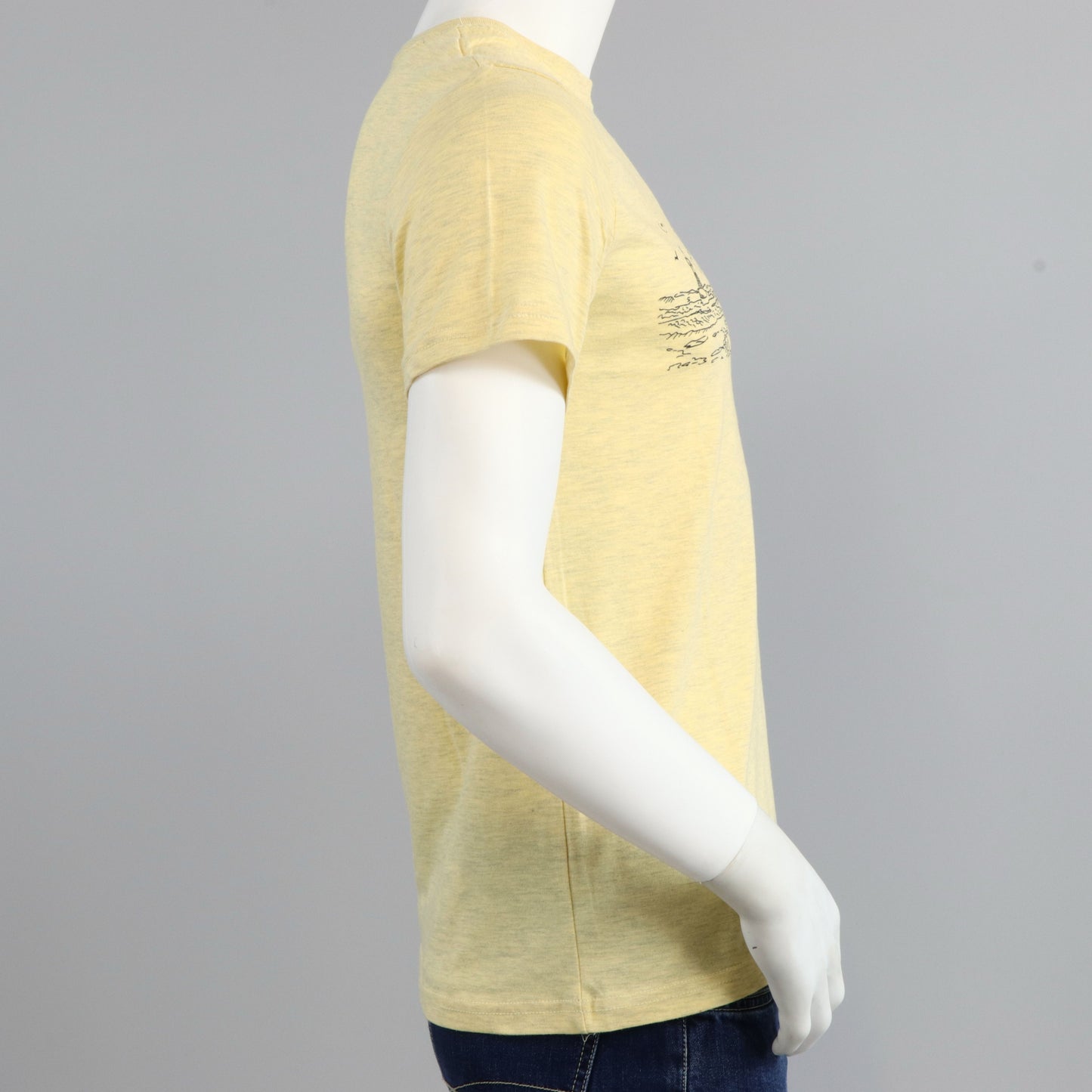 T-shirt yellow surf avec la vague de Carro en blanc