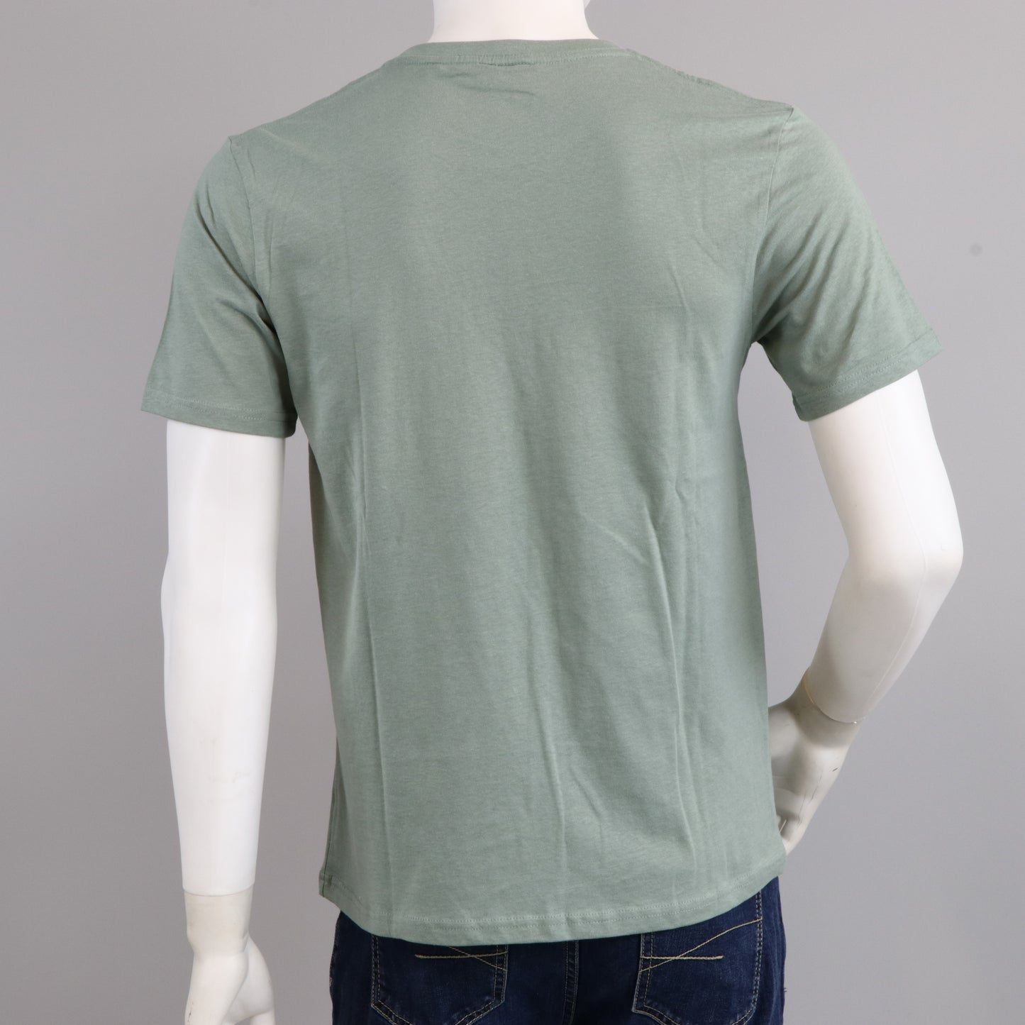 T-shirt green dusty avec la vague de Carro en blanc