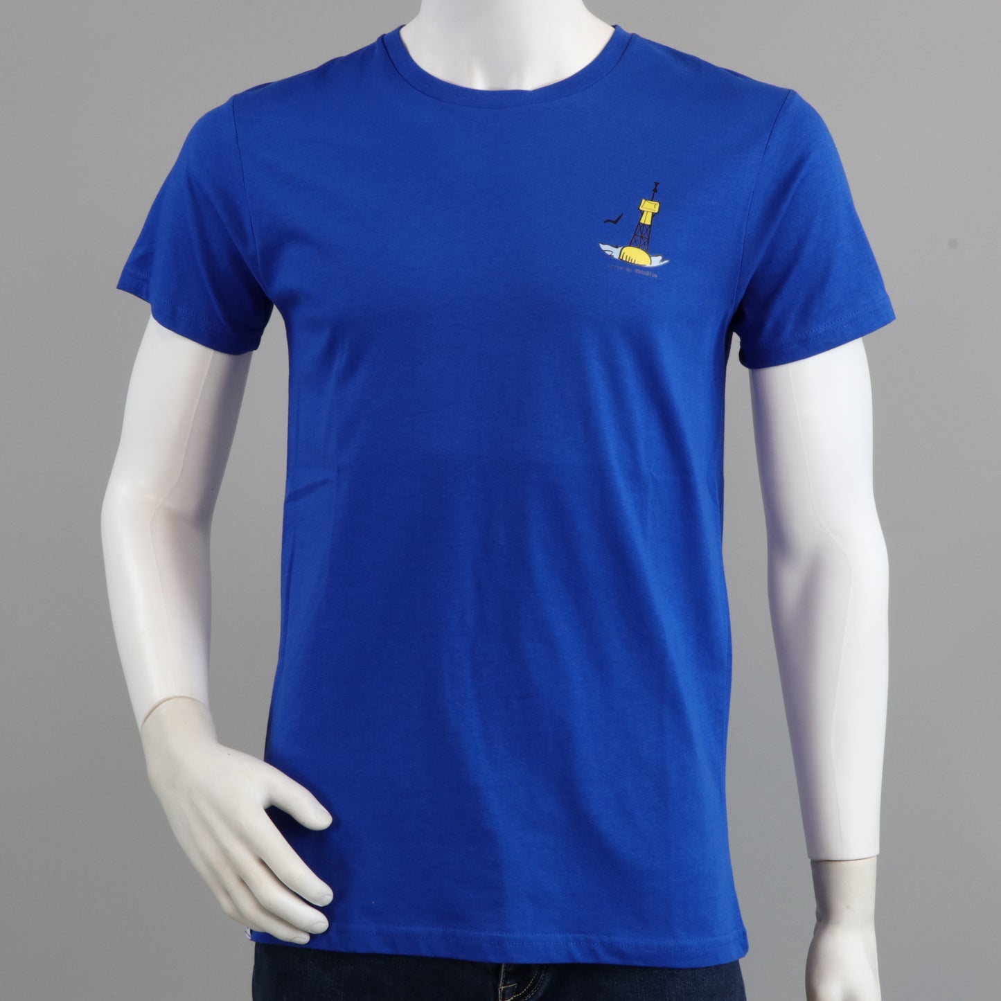 T-shirt Homme bleu roi en coton bio - "Cardinale"