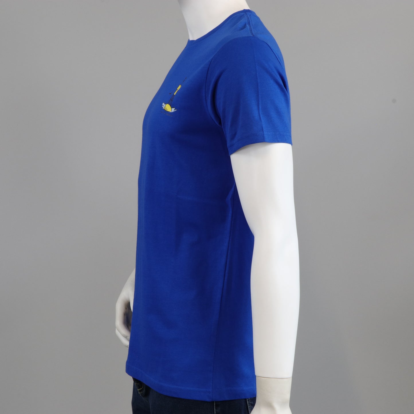 T-shirt Homme bleu roi en coton bio - "Cardinale"