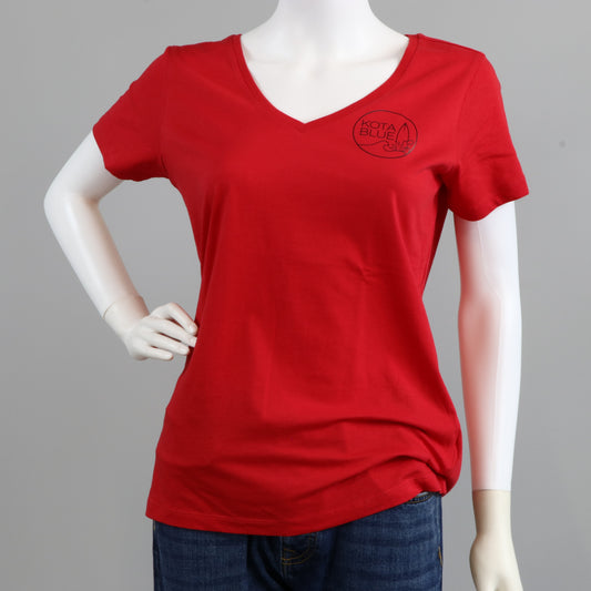 T-shirt Femme coton bio à manches courtes rouge