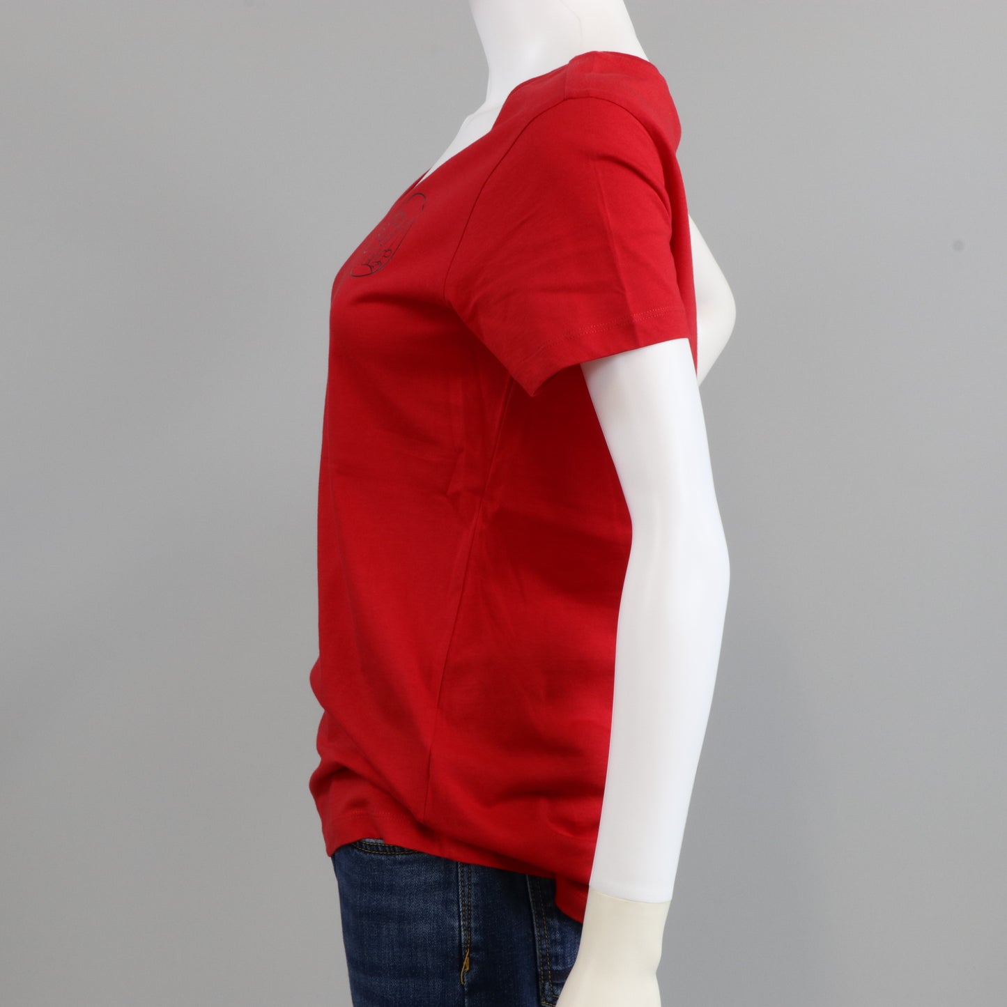 T-shirt Femme coton bio à manches courtes rouge