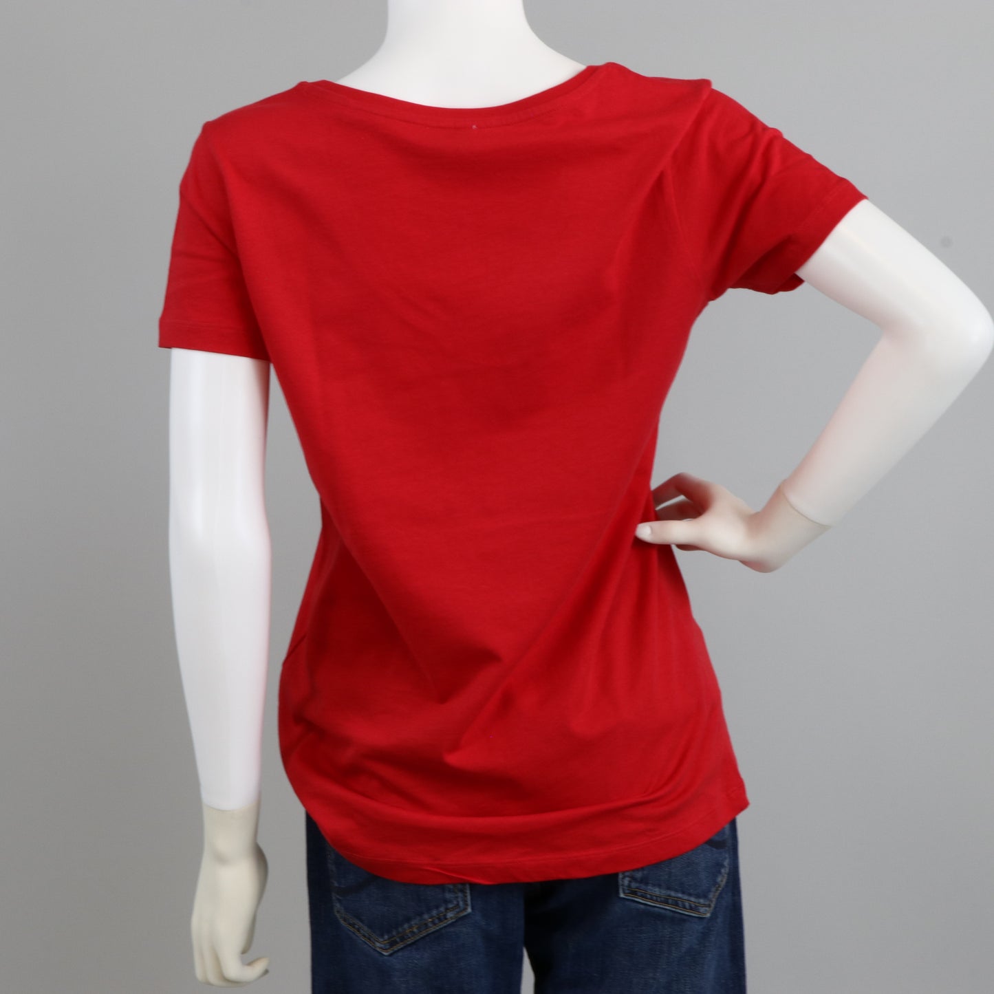 T-shirt Femme coton bio à manches courtes rouge
